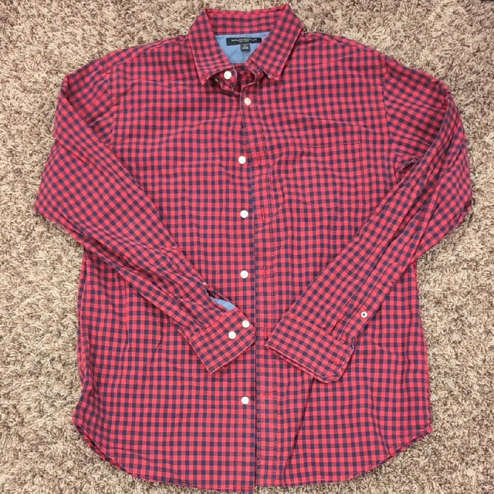 Banana Republic Red and Blue Plaid Shirt